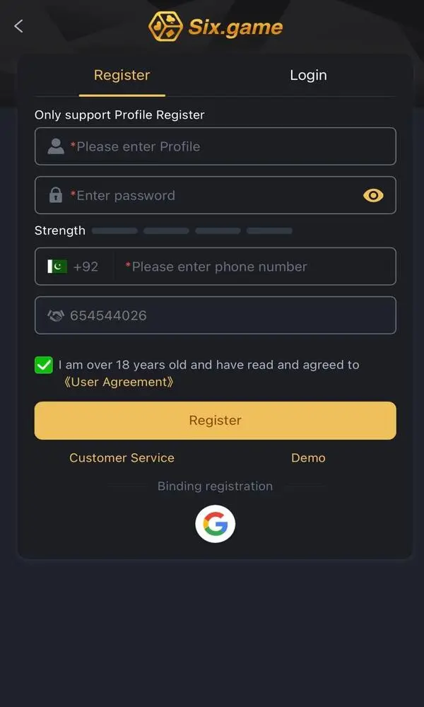 six game register